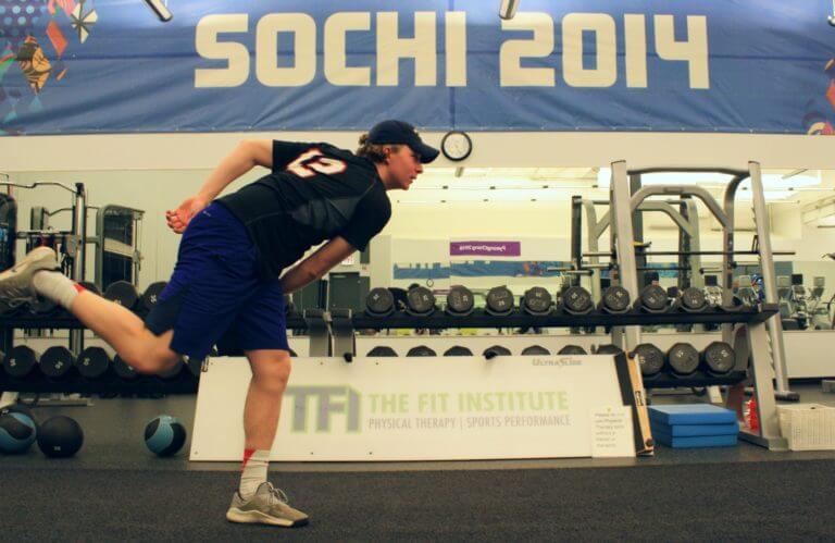 Jack Throwing At TFI Physical Therapy & Sports Performance in IL