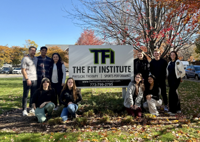 Team-photo-outside-signage-the-fitness-institute-vernon-hills-chicago-il